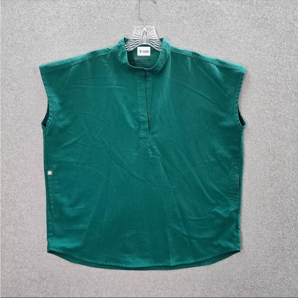 Limited Color- Figs Women Scrub Top Green Rafaela Oversized Cap Sleeve- Size: S!